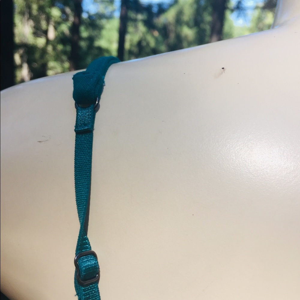 Bebe beaded camisole bra top in aqua green /blue embellished corset top - Picture 5 of 7